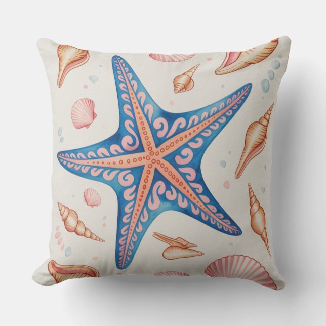 Snygg Nautisk inspirerad Starfish Kudde (Framsida)