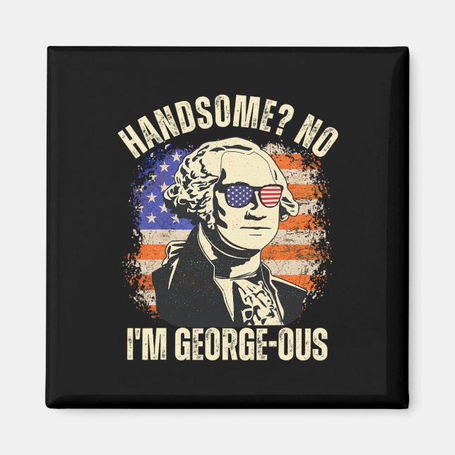 Snygg Nej jag är underbar George Washington 4e Magnet (Framsidan)