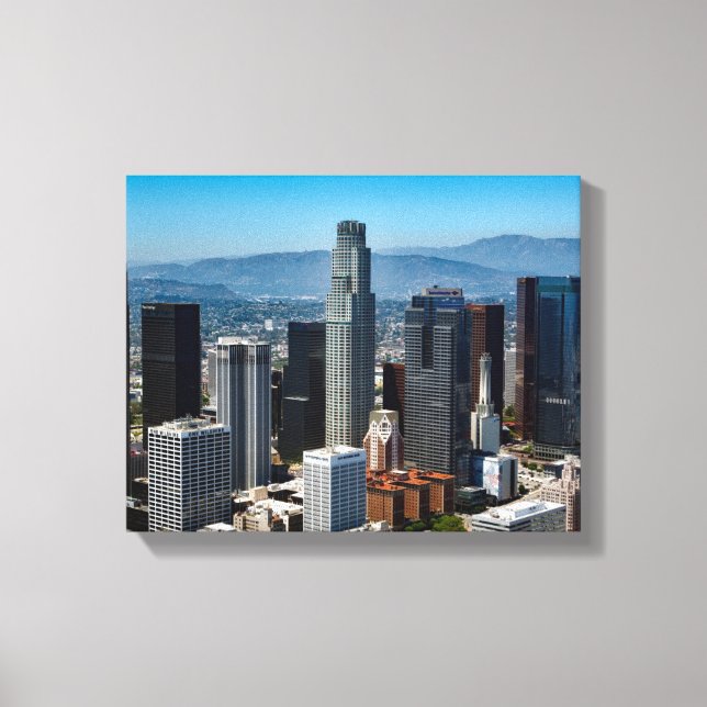 Snygg nere Los Angeles California Skyline Canvastryck (Framsida)