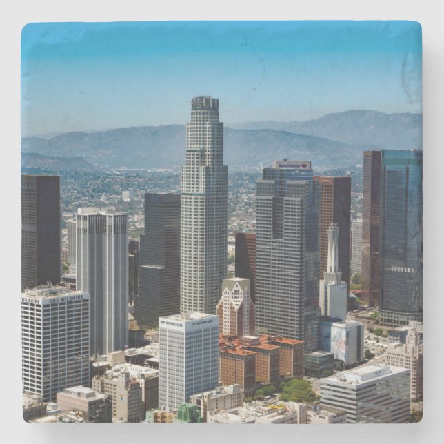 Snygg nere Los Angeles California Skyline Stenunderlägg (Framsidan)