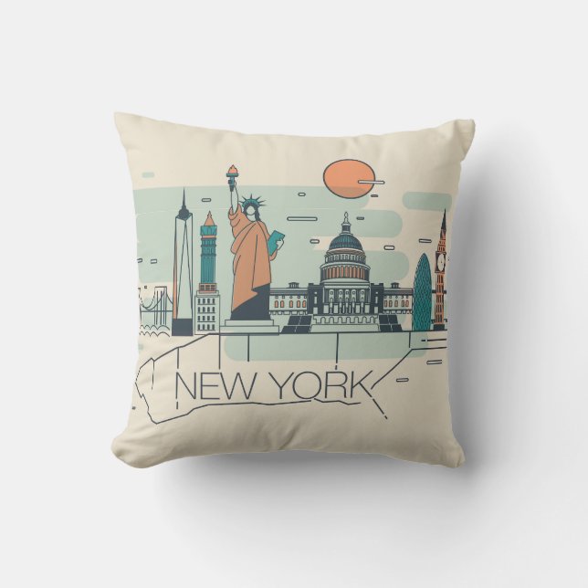 Snygg New York Kudde (Framsida)