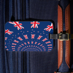 Snygg New Zealand Flagga Art Print Design Bagagebricka