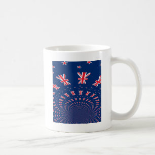 Snygg New Zealand Flagga Art Print Design Kaffemugg