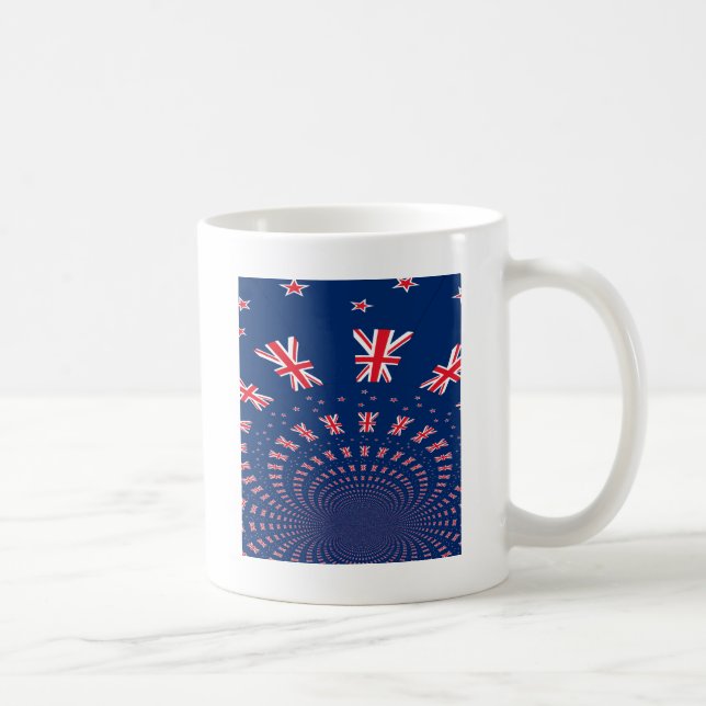 Snygg New Zealand Flagga Art Print Design Kaffemugg (Höger)