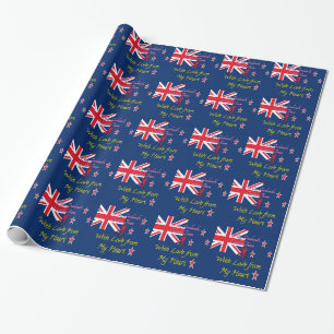 Snygg New Zealand Flagga Art Print Design Presentpapper