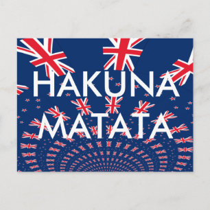 Snygg New Zealand Flagga Art Print Design Vykort