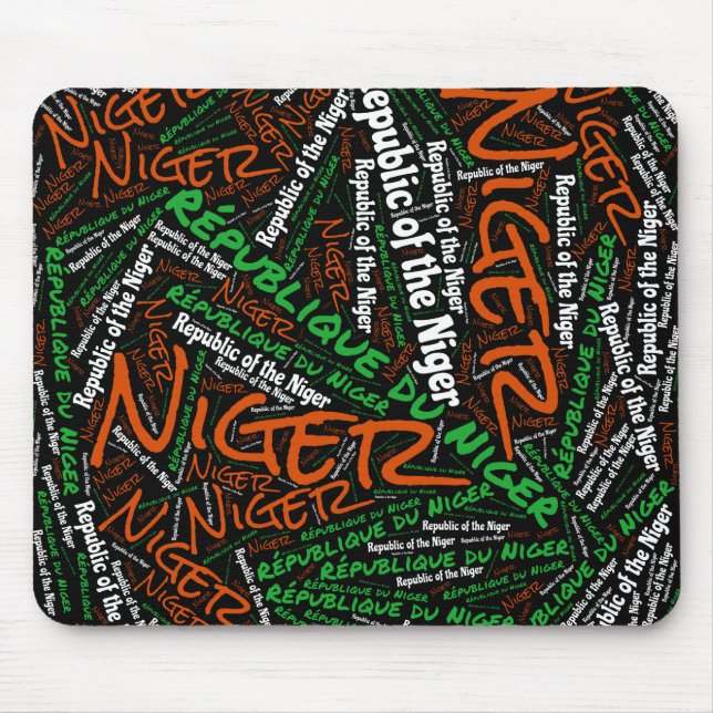 Snygg Niger Flagga Patriotic Färg Musmatta (Framsidan)