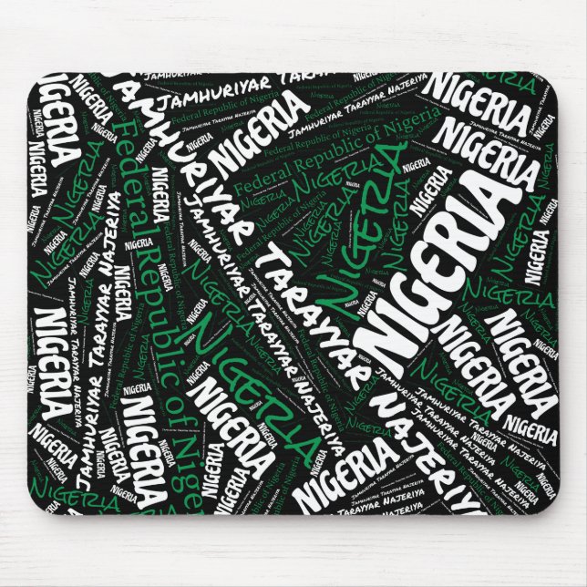 Snygg Nigeria Flagga Färg Patriotic Musmatta (Framsidan)