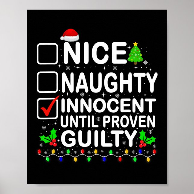 Snygg nocent tills beprövad guilty Santa Xm Poster (Framsidan)