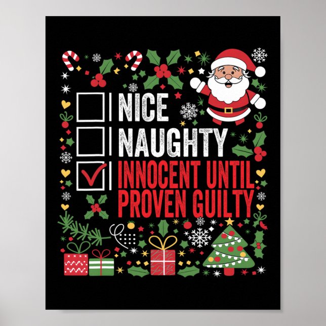 Snygg nocent tills beprövad gulitiskfunnig ch poster (Framsidan)