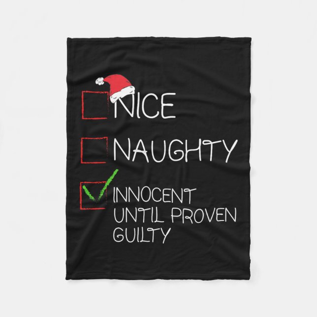 Snygg nocent tills Beven Guilty Christma Fleecefilt (Framsidan)