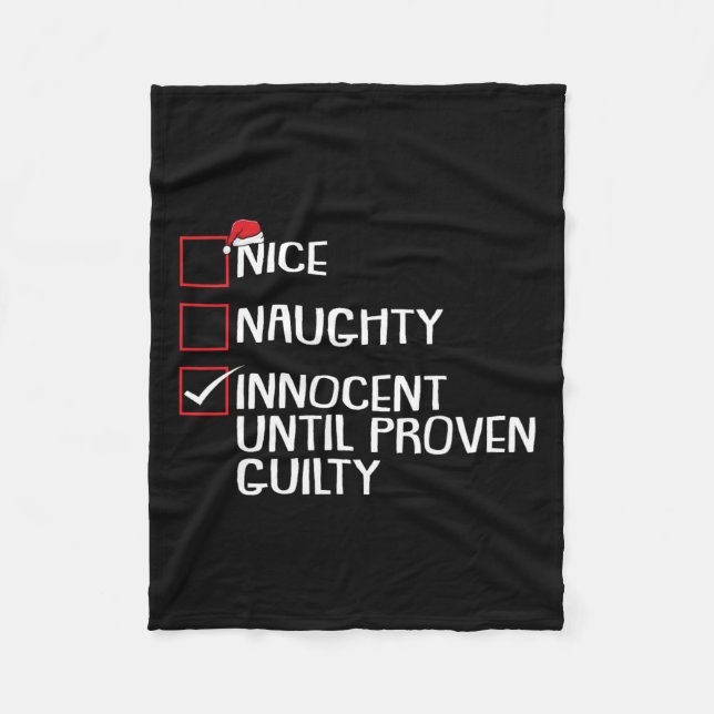 Snygg nocent tills Beven Guilty Christma Fleecefilt (Framsidan)