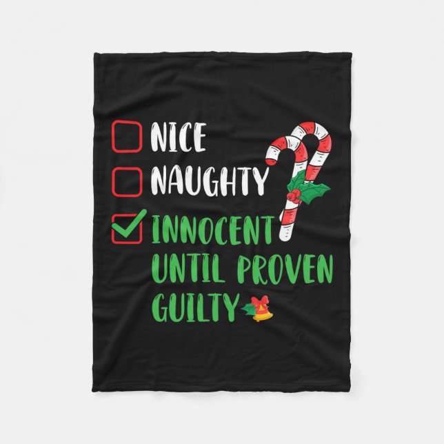 Snygg nocent tills Beven Guilty Christma Fleecefilt (Framsidan)