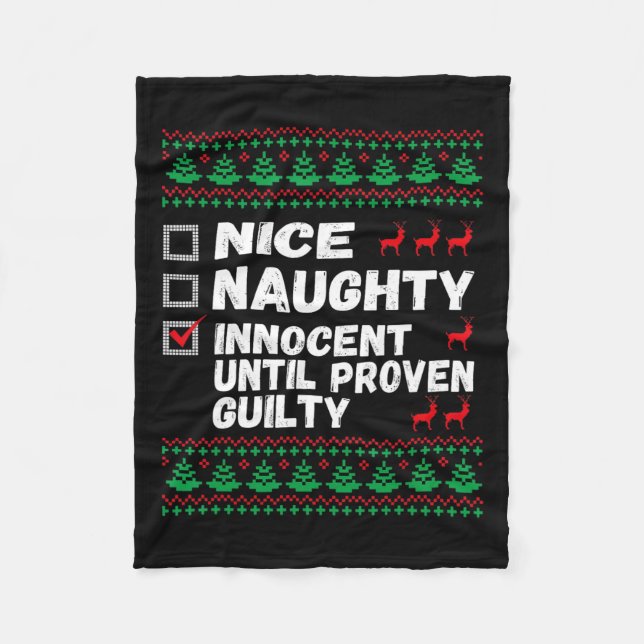 Snygg nocent tills Beven Guilty Christma Fleecefilt (Framsidan)