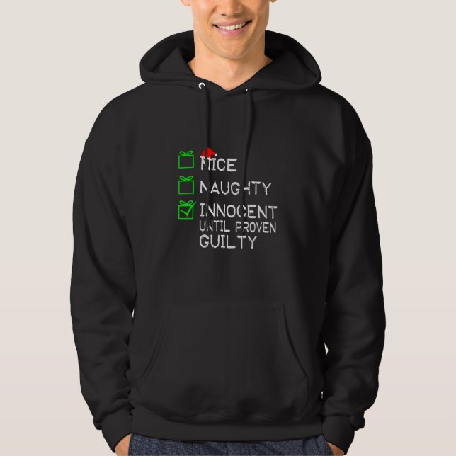 Snygg nocent tills Beven Guilty Christma Hoodie (Framsida)