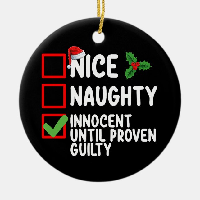 Snygg nocent tills Beven Guilty Christma Julgransprydnad Keramik (Framsidan)