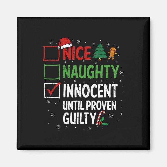 Snygg nocent tills Beven Guilty Christma Magnet (Framsidan)