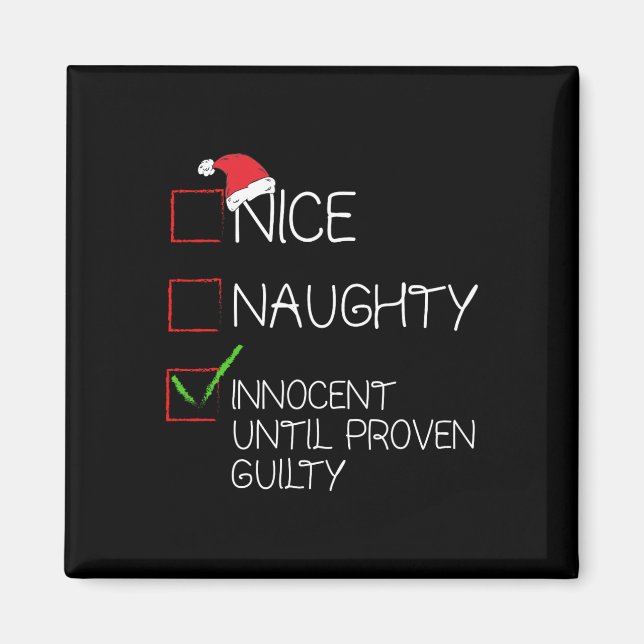 Snygg nocent tills Beven Guilty Christma Magnet (Framsidan)