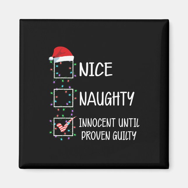 Snygg nocent tills Beven Guilty Christma Magnet (Framsidan)