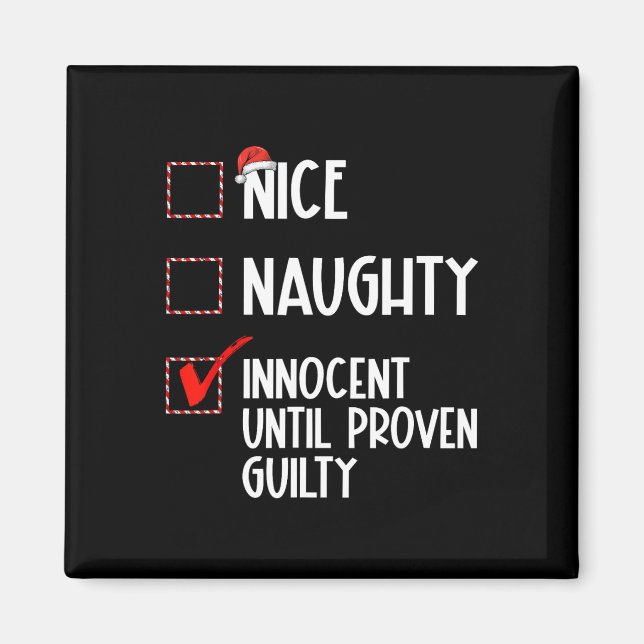 Snygg nocent tills Beven Guilty Christma Magnet (Framsidan)