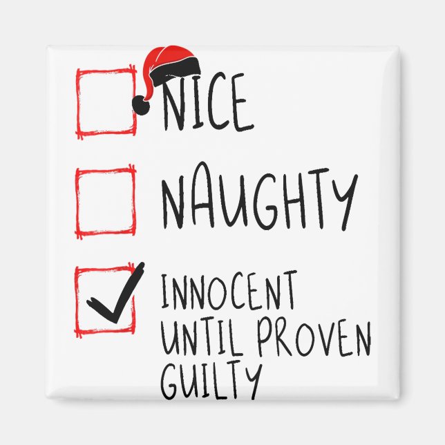 Snygg nocent tills Beven Guilty Christma Magnet (Framsidan)