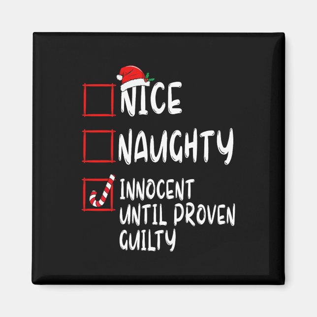 Snygg nocent tills Beven Guilty Christma Magnet (Framsidan)