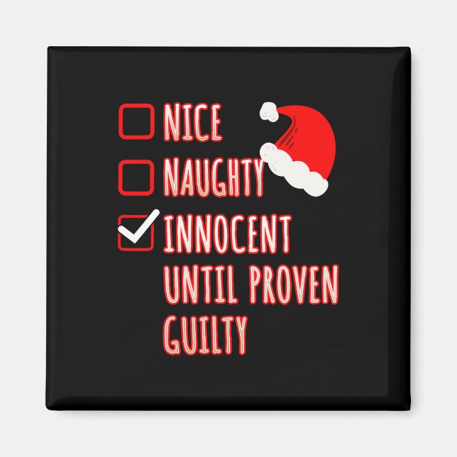 Snygg nocent tills Beven Guilty Christma Magnet (Framsidan)