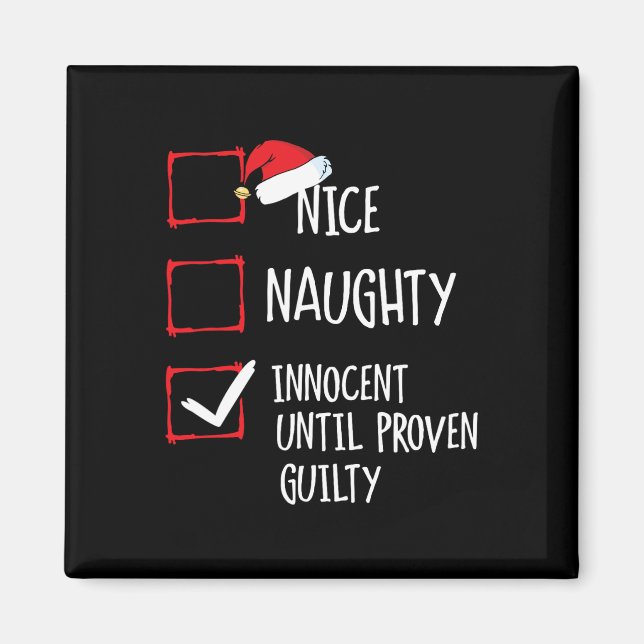 Snygg nocent tills Beven Guilty Christma Magnet (Framsidan)