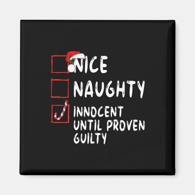 Snygg nocent tills Beven Guilty Christma Magnet (Framsidan)