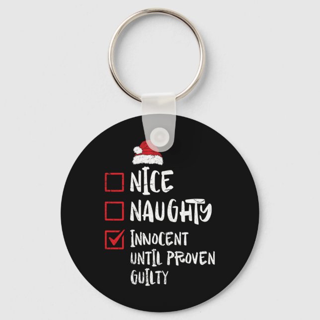 Snygg nocent tills Beven Guilty Christma Nyckelring (Framsida)