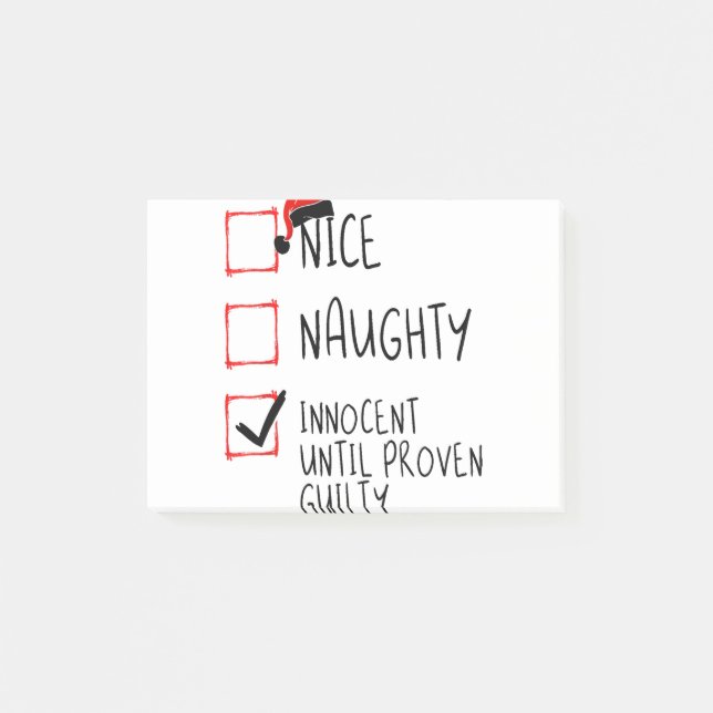 Snygg nocent tills Beven Guilty Christma Post-it Block (Framsida)