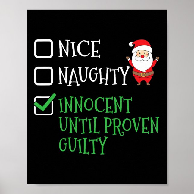 Snygg nocent tills Beven Guilty Christma Poster (Framsidan)