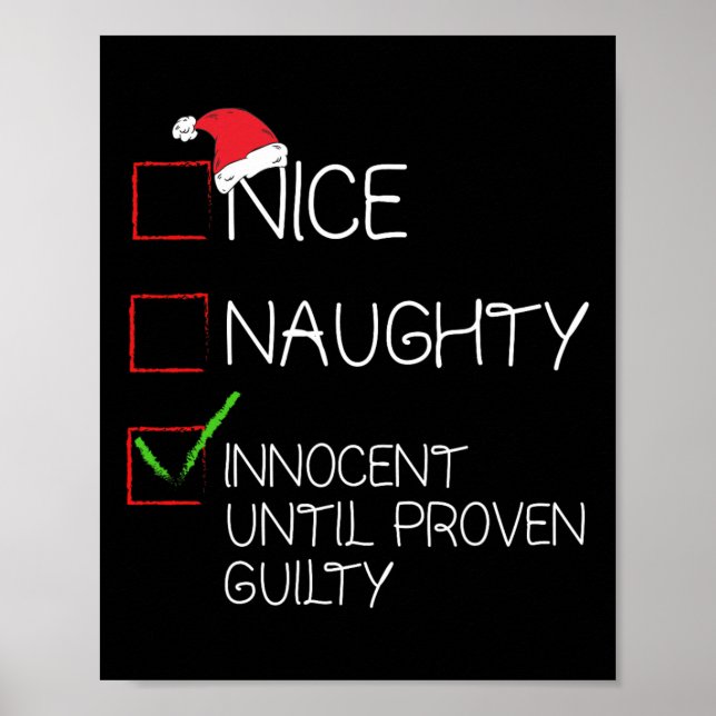 Snygg nocent tills Beven Guilty Christma Poster (Framsidan)
