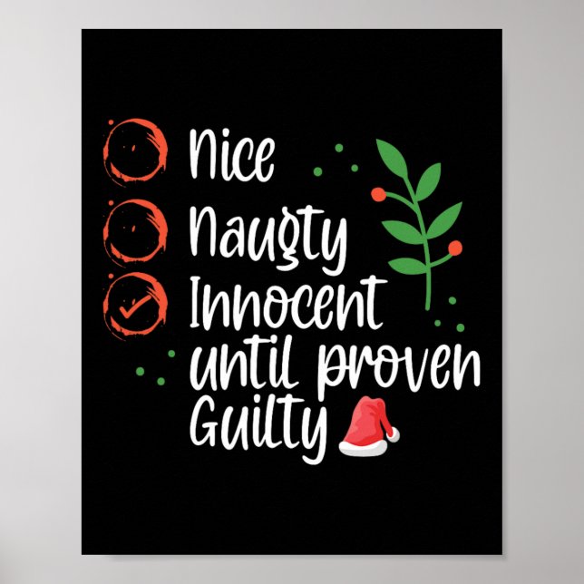 Snygg nocent tills Beven Guilty Christma Poster (Framsidan)