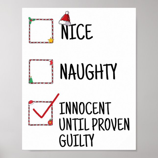 Snygg nocent tills Beven Guilty Christma Poster (Framsidan)