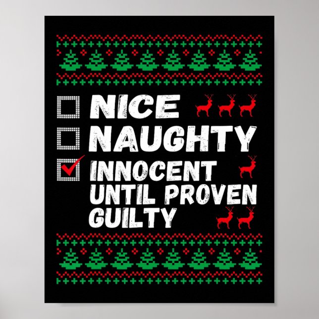 Snygg nocent tills Beven Guilty Christma Poster (Framsidan)