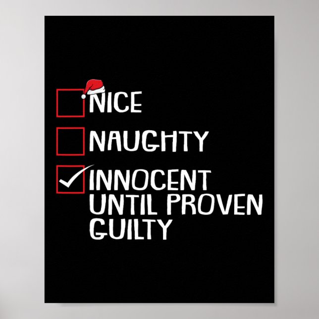Snygg nocent tills Beven Guilty Christma Poster (Framsidan)