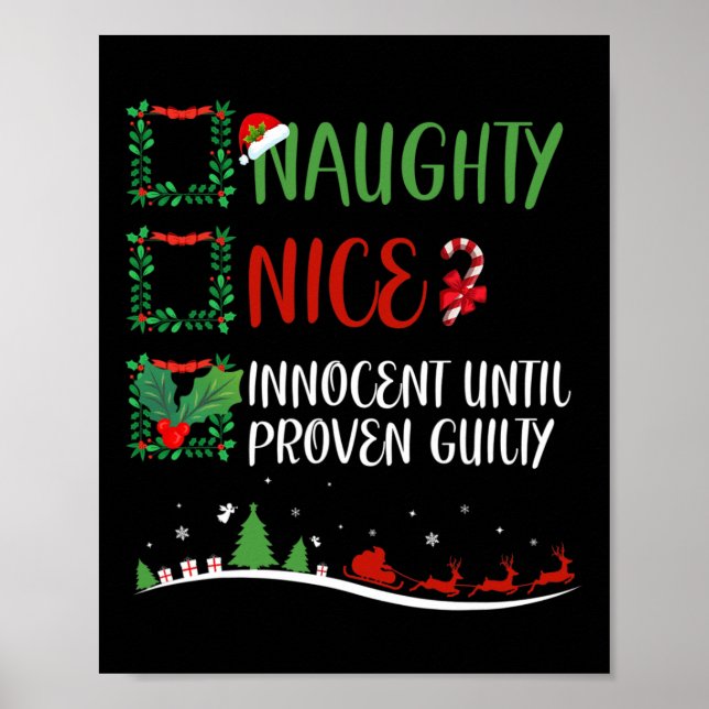 Snygg nocent tills Beven Guilty Christma Poster (Framsidan)