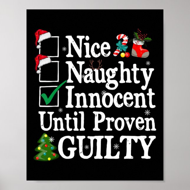 Snygg nocent tills Beven Guilty Christma Poster (Framsidan)