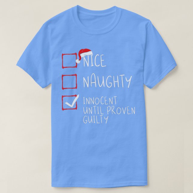 Snygg nocent tills Beven Guilty Christma T Shirt (Design framsida)