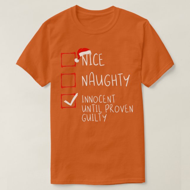 Snygg nocent tills Beven Guilty Christma T Shirt (Design framsida)