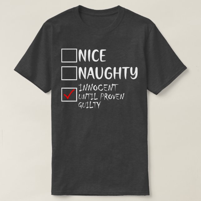 Snygg nocent tills Beven Guilty Christma T Shirt (Design framsida)