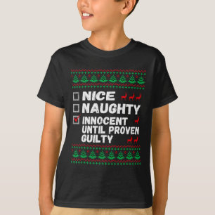 Snygg nocent tills Beven Guilty Christma T Shirt