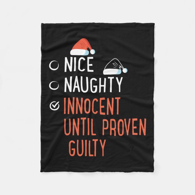 Snygg nocent tills Beven Guilty Santa's Fleecefilt (Framsidan)