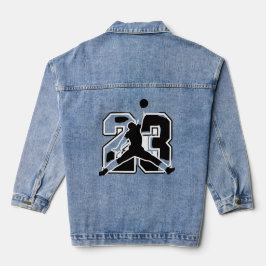 Snygg nummer 23 basketboll denim jacka