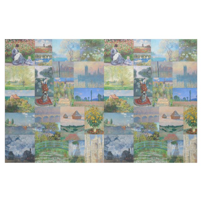 Snygg och Elegant Claude Monet Paintings Tyg (Fat Quarter)