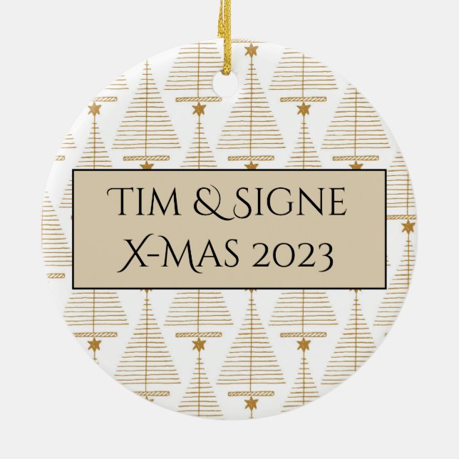 Snygg och enkel Photo Jul Träd Ornament (Baksidan)