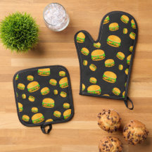 Snygg och rolig läcker hamburgermönster mörkgrå
