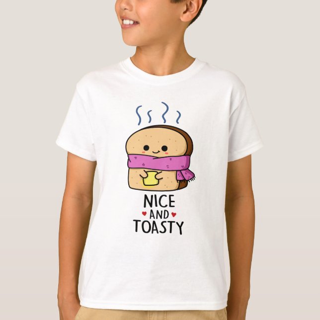 Snygg och toasty, knölknapp t shirt (Framsida)