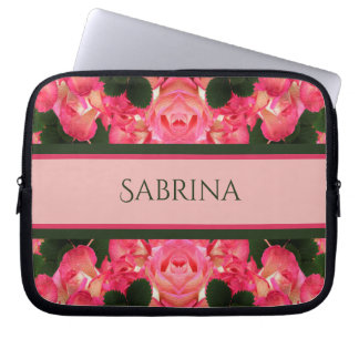 Snygg Oljemålning Electronics i Rosa ros Laptop Fodral